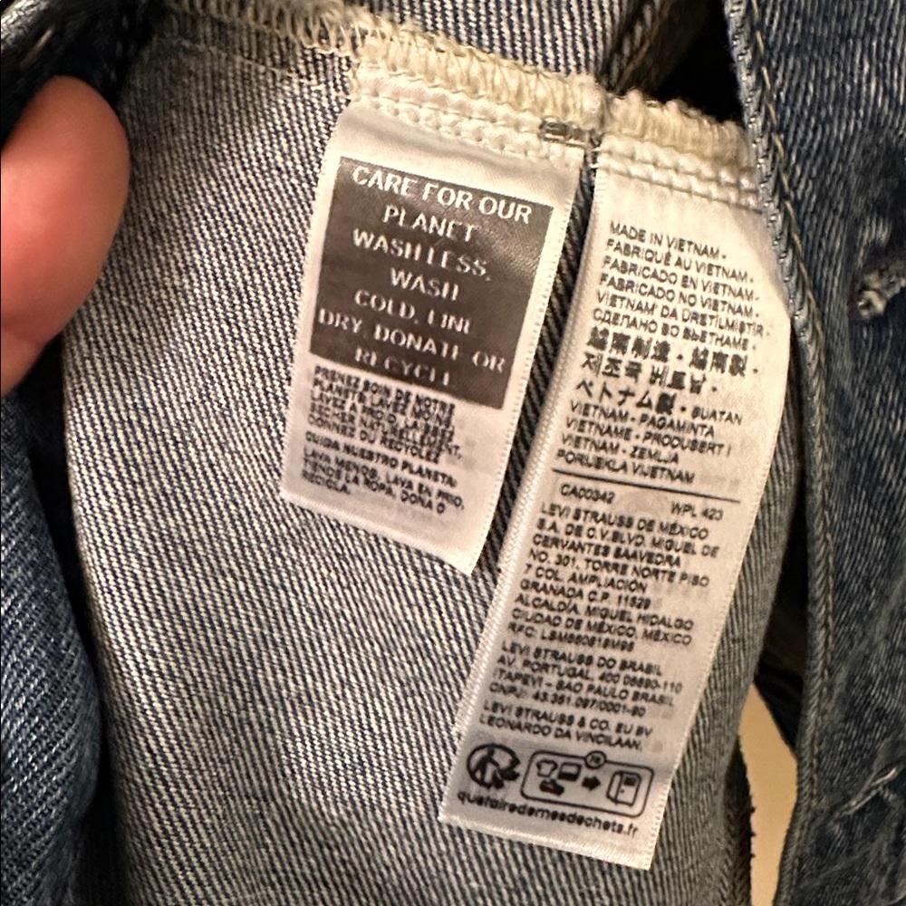 LEVI “I Know You Know”  denim jean trucker pride jacket XXL - Picture 7 of 7